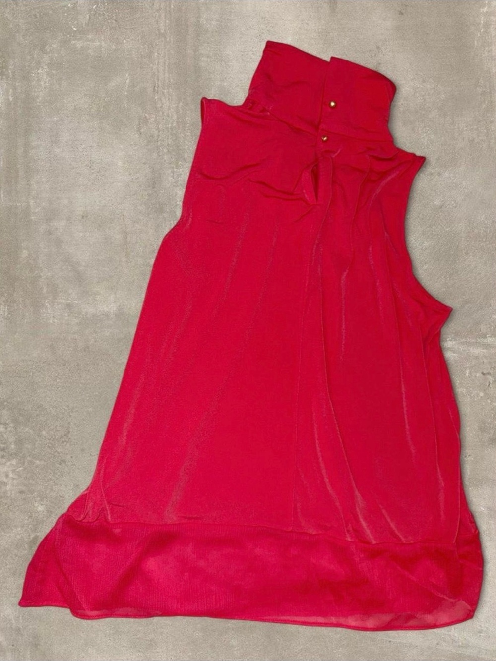 Ellen Tracy Sleeveless Fuchsia High-Neck Shift Dress
